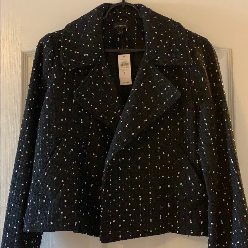 NEW Ann Taylor Factory Tweed Jacket